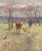 Charles conder An Early Taste for Literature, oil on canvas